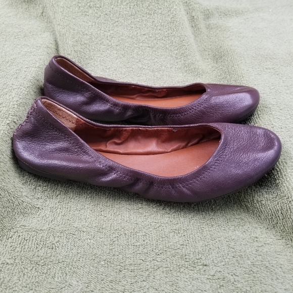 Lucky Brand Womens Emmie Brown Leather Ballet Flats Size 8M - Picture 3 of 10
